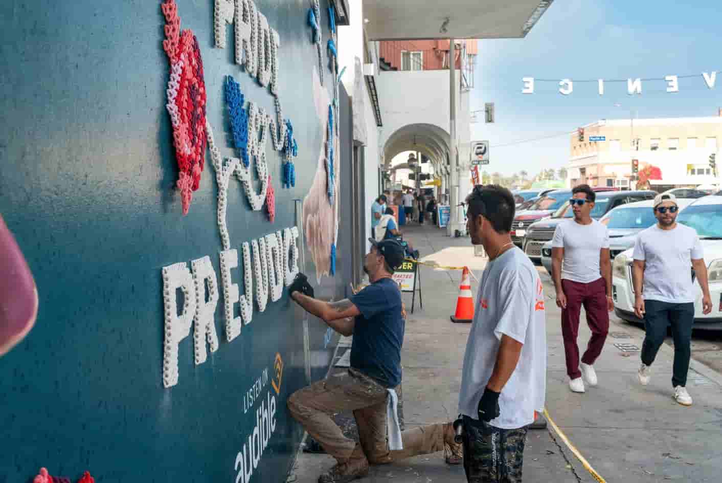 Audible Pride & Prejudice — installation process Venice Beach